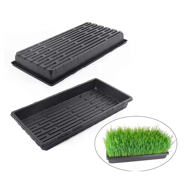 10pcs Garden Black Plastic Rectangle Plant Seedling Propagation Seedin