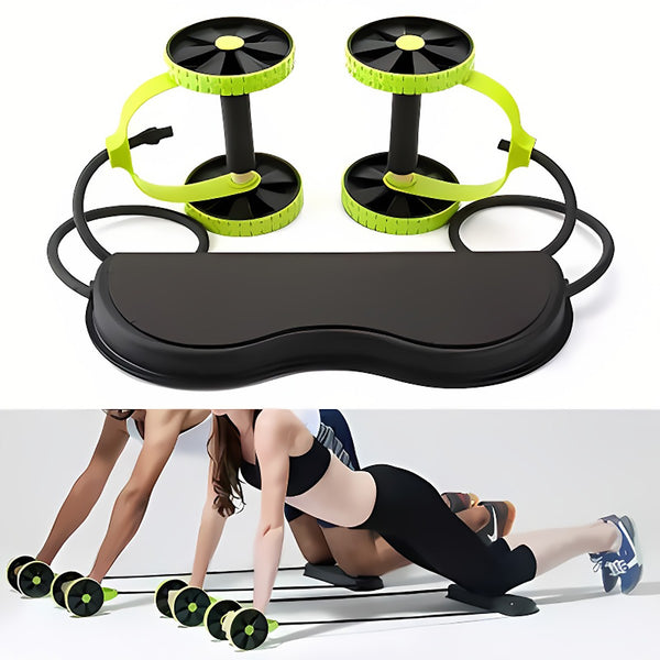 Home Gym Abs Exercise Fitness Abdominal Workout Wheel Roller Machine E
