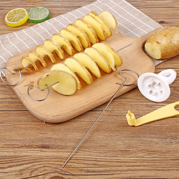 Potato -Twister Tornado Slicer Spiral Chips Maker Manual Vegetable Cut