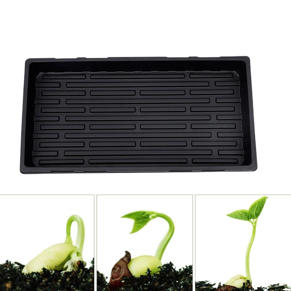10pcs Garden Black Plastic Rectangle Plant Seedling Propagation Seedin