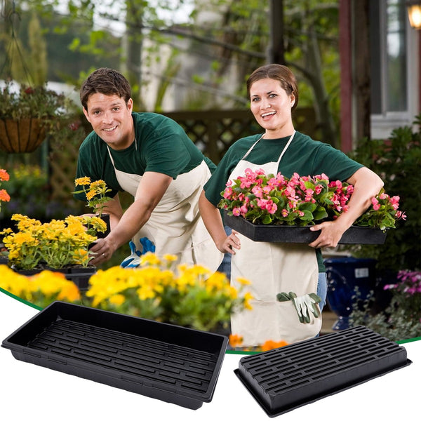 10pcs Garden Black Plastic Rectangle Plant Seedling Propagation Seedin