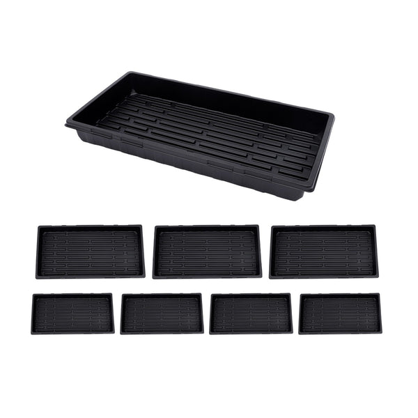 10pcs Garden Black Plastic Rectangle Plant Seedling Propagation Seedin