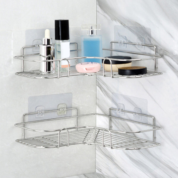 Stainless Steel Bath Shower Caddy Corner Storage Shelf Holder Rack Org
