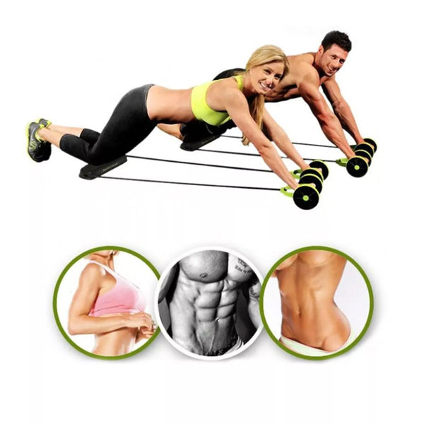 Home Gym Abs Exercise Fitness Abdominal Workout Wheel Roller Machine E