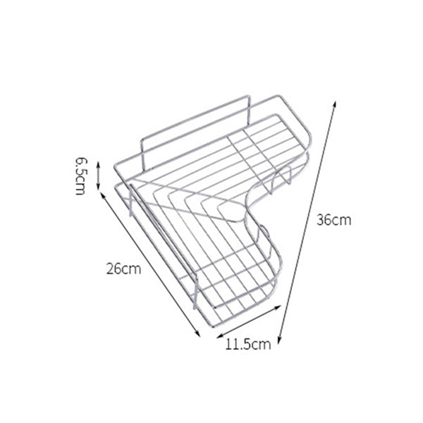 Stainless Steel Bath Shower Caddy Corner Storage Shelf Holder Rack Org