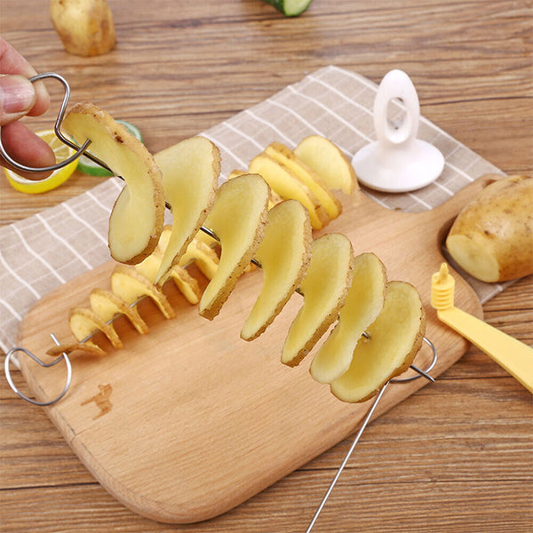 Potato -Twister Tornado Slicer Spiral Chips Maker Manual Vegetable Cut