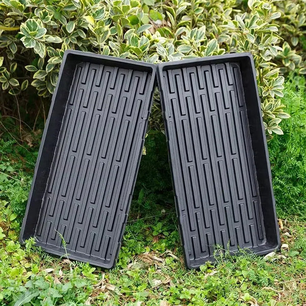 10pcs Garden Black Plastic Rectangle Plant Seedling Propagation Seedin