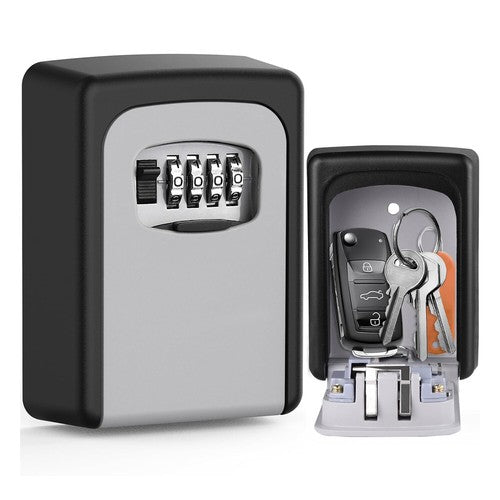 Wall Mounted Aluminium Alloy Safe Storage 4 Digit Key Box With Combina