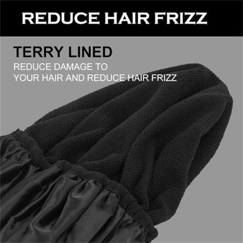 Shower Cap,Terry Lined Shower Cap for Women Reusable for Women Long Ha