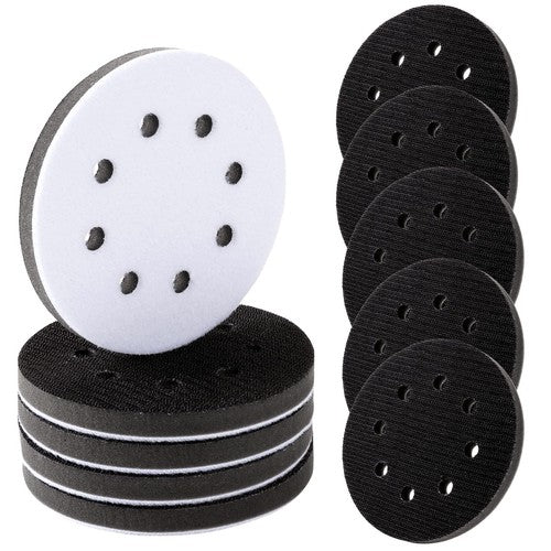 6X Soft Sponge Interface Pad Sanding Pads and Hook 5 Inch(125MM) Foam S