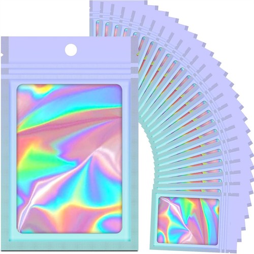 Holographic Zipper Aluminum Foil Zipper Sealing Storage Bag Rai