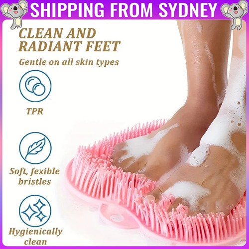 Foot Back Body Scrubber Massager Pad Shower Bath Cleaning Mat Exfoliat