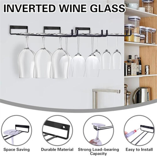 1PC 30cm Wine Glass Racks Cup Wall Mounted Stemware Hanging Wine Glass