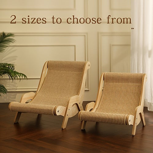 2-in-1 Durable Cat Hammock & Scratcher - Jute Rope No Shredding Chair