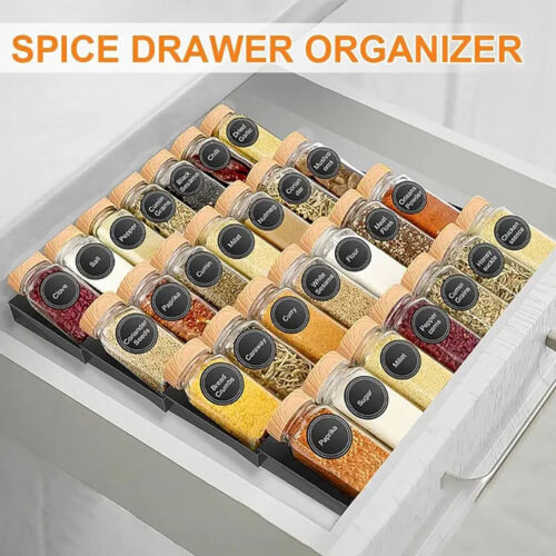 120ML Glass Spice Jars Lid Herb Seasoning Condiment Square Kitch