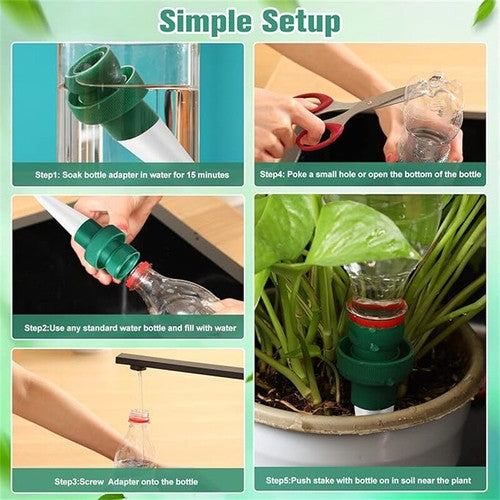 4X Drip Irrigation System Kit Drippers Self Watering Spikes Plant Flow