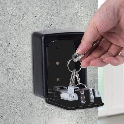 Wall Mounted Aluminium Alloy Safe Storage 4 Digit Key Box With Combina