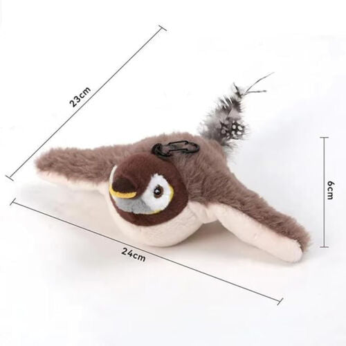 Electronic Interactive Cat Toy Flapping Wings Sparrow Bird Catnip Toys