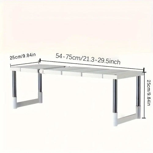 2PCS Sink Rack Organizer Adjustable Extendable Kitchen Storage Shelf U