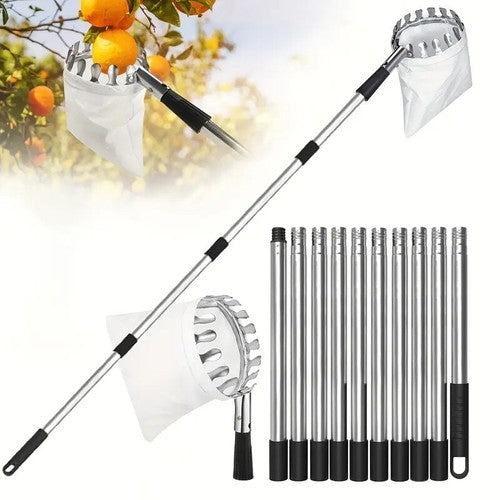 3.2M Fruit Picker Pole with Basket Telescoping Fruit Picker Tool with
