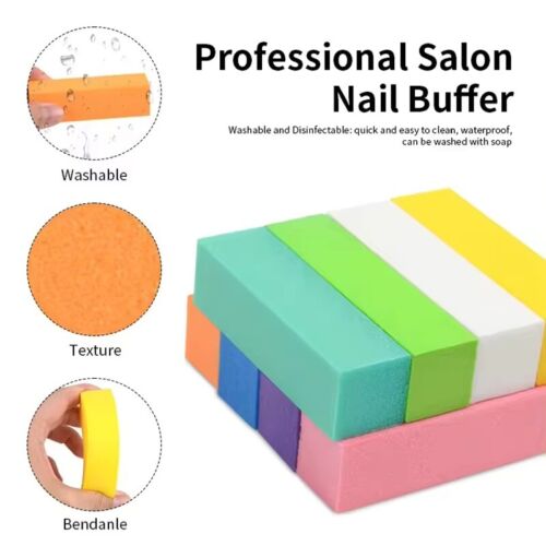 Nail Files and Buffers,Professional Manicure Tools Kit Rectangular Art