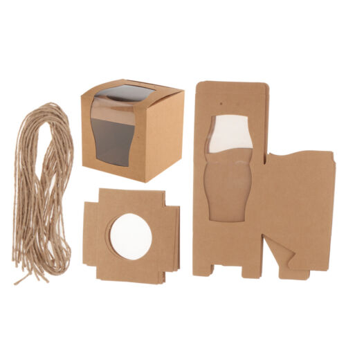 24PCS Single Cupcake Boxes Window Face Cup Cake Display Box Muffin Cas