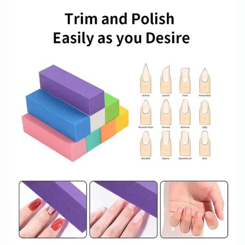 Nail Files and Buffers,Professional Manicure Tools Kit Rectangular Art