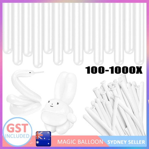 White Long Balloons for Twisting, Skinny Thickening Latex B