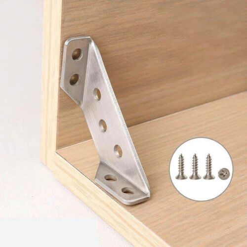50PCS Universal Furniture Corner Connector Stainless Steel Angle Corne