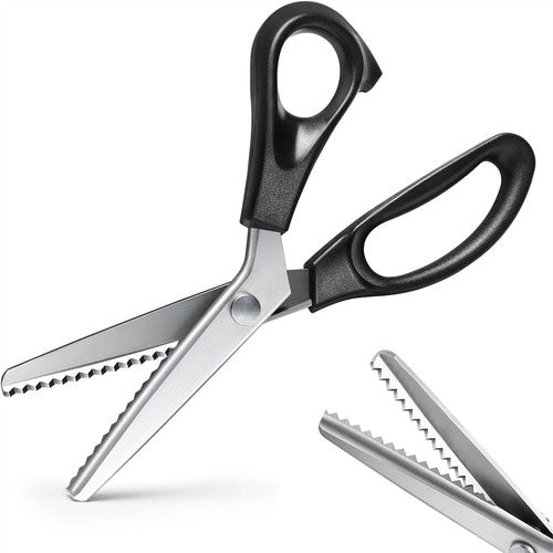 2pcs Dressmaking Shears Crafts Zig Zag Cut Serrated Scissors Serrated