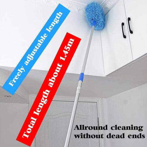 1PC Ceiling Fan Cleaner Duster with Extension Pole Reusable Microfiber