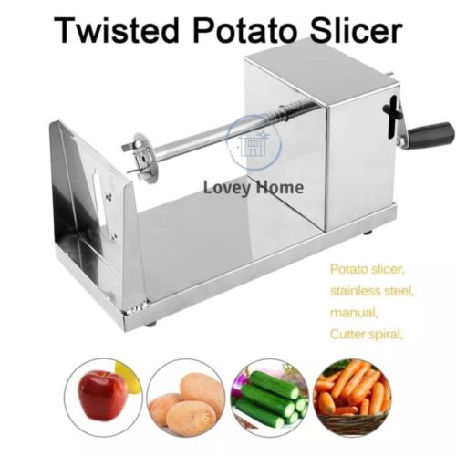 Stainless Steel Potato Twister Tornado Slicer Cutter Vegetable Spiral
