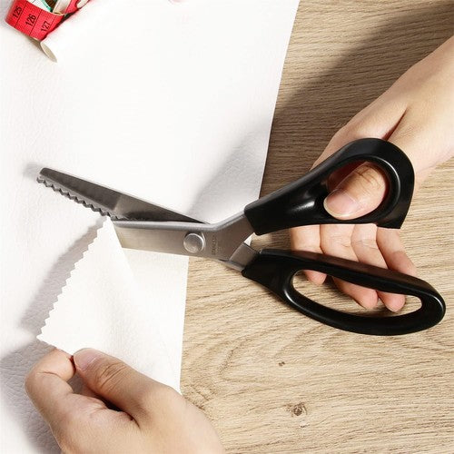 2pcs Dressmaking Shears Crafts Zig Zag Cut Serrated Scissors Serrated