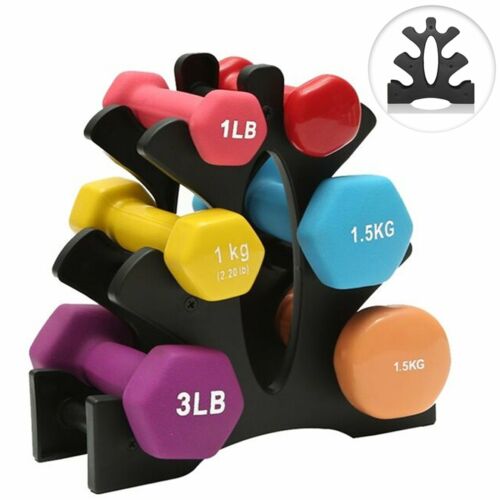 3-Tier Tree Rack Weights Organizer Dumbbell Storage Holder Gym