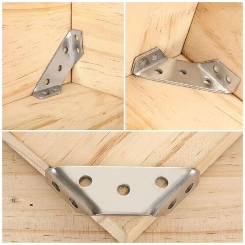 50PCS Universal Furniture Corner Connector Stainless Steel Angle Corne