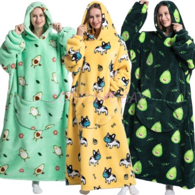 Oversized Adult 1.4m Long Kid Toddler Hooded Blanket Hoodie Ultra Swea