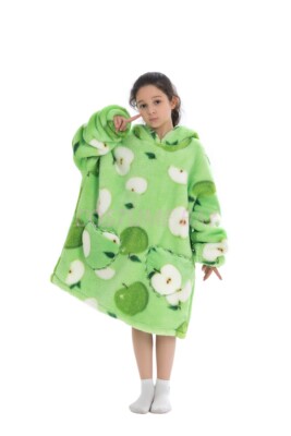 Oversized Adult 1.4m Long Kid Toddler Hooded Blanket Hoodie Ultra Swea