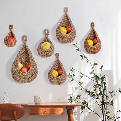 3 Size Hanging Wall Organizer Kitchen Fruit Vegetable Storage Basket B