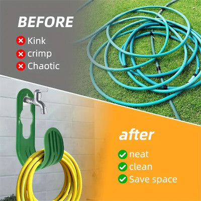 4x Garden Pipe Holder Hose Hanger Storage Rack Reel Hook Hosepipe Wate