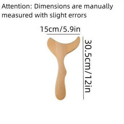 2x Beechwood Massager Meridian Scraping Board for Body Muscle Relaxati