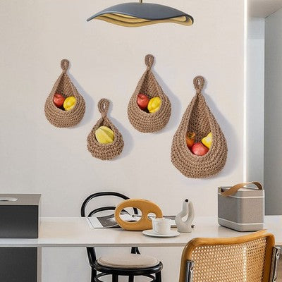 3 Size Hanging Wall Organizer Kitchen Fruit Vegetable Storage Basket B