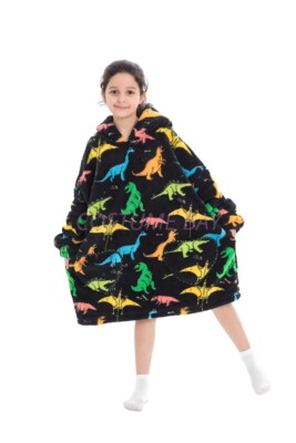 Oversized Adult 1.4m Long Kid Toddler Hooded Blanket Hoodie Ultra Swea