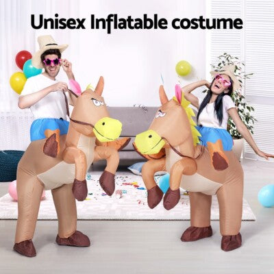 Inflatable Cowboy Costume Adult Suit Blow Up Party Fancy Dress Hallowe