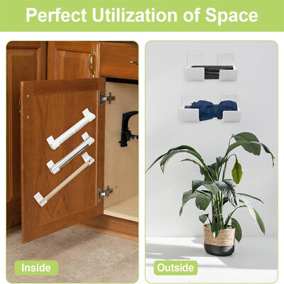 8x Compact Caravan Wall-Mounted Trash Bag Holder RV Kitchen Rack Organ