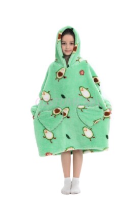 Oversized Adult 1.4m Long Kid Toddler Hooded Blanket Hoodie Ultra Swea