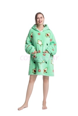 Oversized Adult 1.4m Long Kid Toddler Hooded Blanket Hoodie Ultra Swea