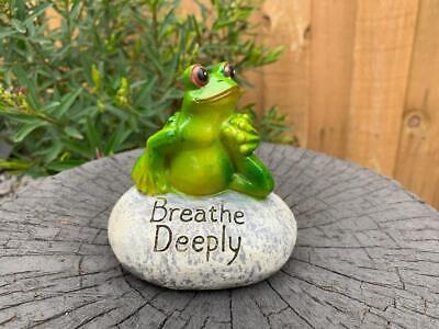 Frogs Decorative Yoga Frog on Stone Figurines Funny Garden Home Décor