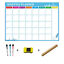 Monthly/Weekly Planner Fridge Calendar Magnetic Board with 3 markers + an Eraser