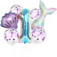 Rainbow 1st 2nd 3rd 4th Little Mermaid Foil Balloons Party Decorations Birthday