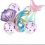 Rainbow 1st 2nd 3rd 4th Little Mermaid Foil Balloons Party Decorations Birthday